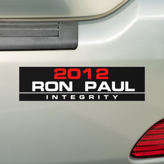 INTEGRITEIT RON PAUL 2012 BUMPERSTICKER (Op auto)