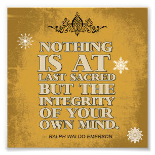 Integriteit van je eigen geest foto afdruk