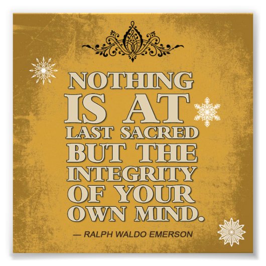 Integriteit van je eigen geest foto afdruk (Voorkant)