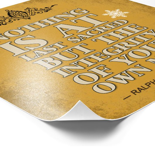 Integriteit van je eigen geest foto afdruk (Hoek)