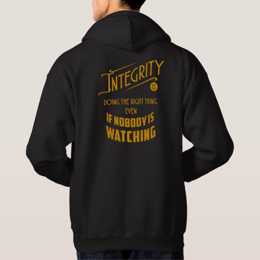Integriteit verankerd hoodie (Achterkant)