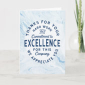 Integriteit, verbintenis tot excellentietoewijzing bedankkaart (Voorkant)