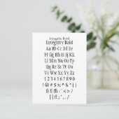 Integriteitsblok - voorbeeldvel Zazzle Font Briefkaart (Staand voorkant)