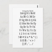 Integriteitsblok - voorbeeldvel Zazzle Font Briefkaart (Voorkant / Achterkant)