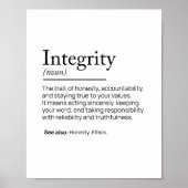 Integriteitsdefinitie Poster (Voorkant)
