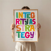 Integrity As Strategy - Typography Print |Wall Art