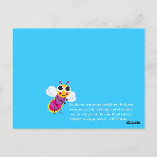 Integrity Cute Firefly Briefkaart (Achterkant)