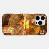 Integrity Radiale Abstracte Kunst in Warme Goudtin iPhone Hoesje (Achterkant horizontaal)