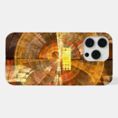 Integrity Radiale Abstracte Kunst in Warme Goudtin iPhone Hoesje (Achterkant horizontaal)
