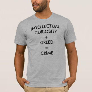 INTELLECTUELE DOORZICHTIGHEID + GROOT = CRIMINALIT T-SHIRT