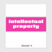 Intellectuele eigendom sticker (Vel)