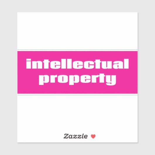 Intellectuele eigendom sticker (Vel)