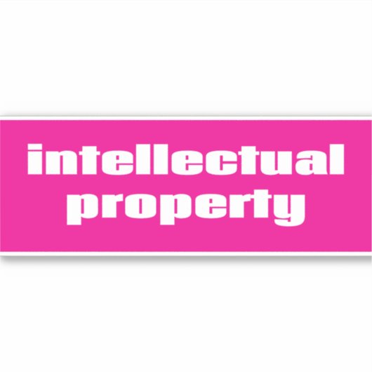 Intellectuele eigendom sticker (Voorkant)