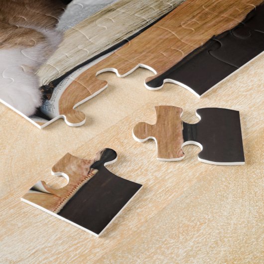 Intellectuele kat legpuzzel (Zijkant)