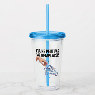 Intelligence artificielle et humains acryl drinkbeker