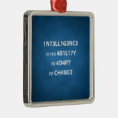 Intelligence Quote Premium Square Ornament (Rechts)