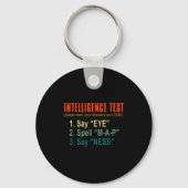 Intelligence Test Adult Humor Funny Sarcasm Graphi Sleutelhanger (Voorkant)