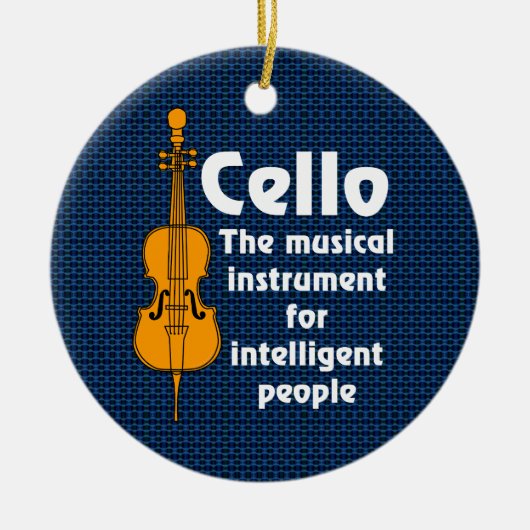 Intelligent Cello Keramisch Ornament (Voorkant)