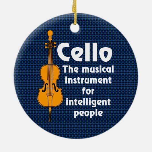 Intelligent Cello Keramisch Ornament (Achterkant)