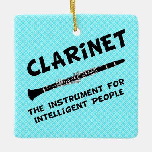 Intelligent Clarinet Keramisch Ornament (Voorkant)