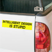 Intelligent design is stuitend bumpersticker (Op Truck)