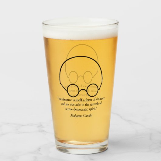 Intelligent Drink - Gandhi Quote 1 Glas (Voorkant gevuld)