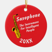 Intelligent Saxophone Keramisch Ornament (Voorkant)