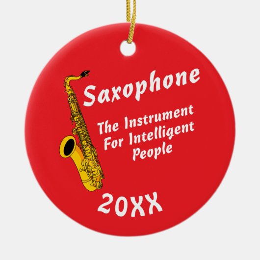 Intelligent Saxophone Keramisch Ornament (Voorkant)