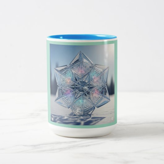 Intelligent Snowflake Mug Tweekleurige Koffiemok (Center)