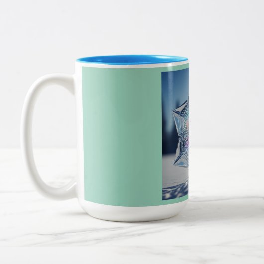 Intelligent Snowflake Mug Tweekleurige Koffiemok (Links)