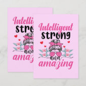 Intelligent Sterk & Verbazingwekkend Vrouwencitaat Bedankkaart (Voorkant / Achterkant)