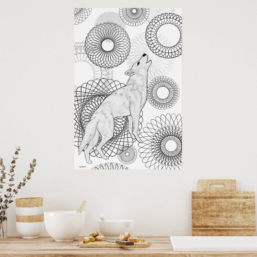 Intelligent Wolf Poster (Keuken)