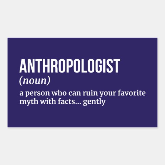 Intelligente Antropologe Definitie Sticker (Voorkant)