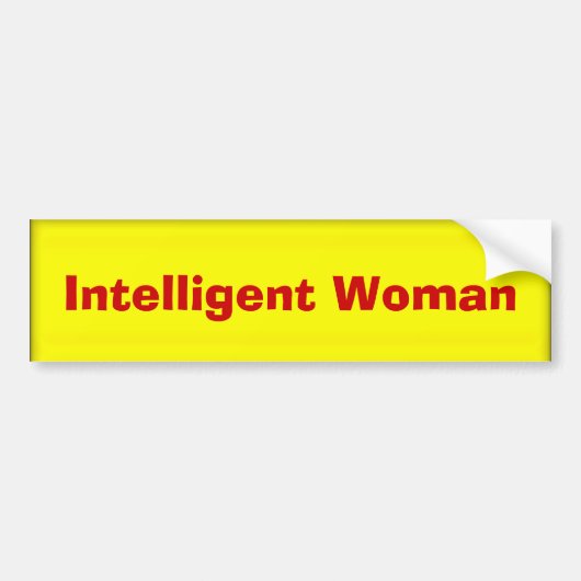 Intelligente Bumpersticker voor vrouwen (Voorkant)