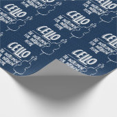 Intelligente cellist lijntekening cadeaupapier (Hoek)