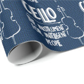 Intelligente cellist lijntekening cadeaupapier (Rol Hoek)