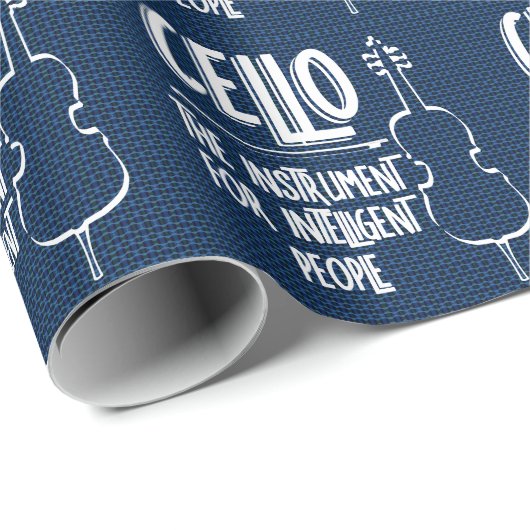 Intelligente cellist lijntekening cadeaupapier (Rol Hoek)