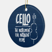 Intelligente cellist lijntekening keramisch ornament (Links)