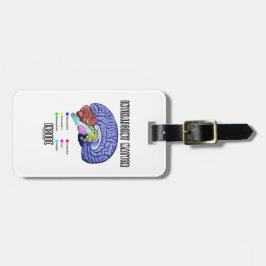 Intelligente materie binnenin (Humor van de anatom Bagagelabel