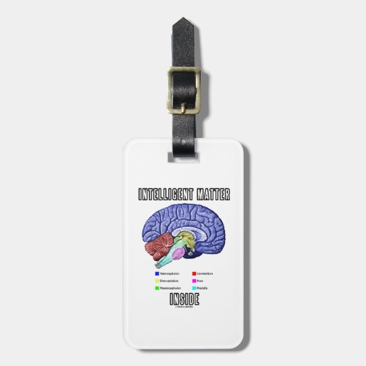 Intelligente materie binnenin (Humor van de anatom Bagagelabel (Voorkant verticaal)