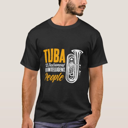 Intelligente Mensen Tubist Tuba Speler Marching Ba T-shirt (Voorkant)