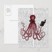 Intelligente Octopus Briefkaart (Voorkant / Achterkant)