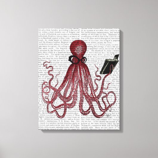 Intelligente Octopus Canvas Afdruk (Voorkant)