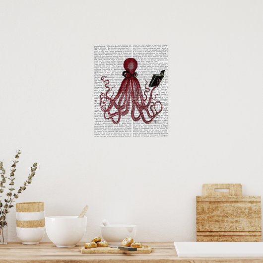 Intelligente Octopus Poster (Keuken)