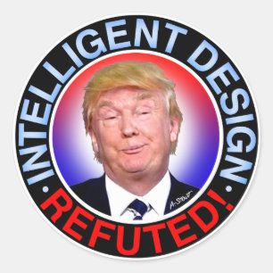 INTELLIGENTE ONTWERP GEWEIGERD RONDE STICKER
