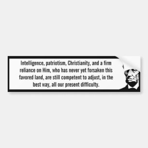 Intelligente Patriotisme Christianity (Lincoln) Bumpersticker