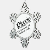 Intelligente Piccolo Tin Sneeuwvlok Ornament (Rechts)