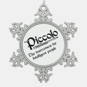 Intelligente Piccolo Tin Sneeuwvlok Ornament