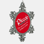 Intelligente Piccolo Tin Sneeuwvlok Ornament (Links)