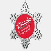 Intelligente Piccolo Tin Sneeuwvlok Ornament (Rechts)